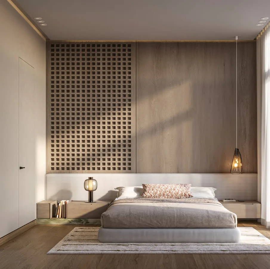 A bedroom in a Tierra residence