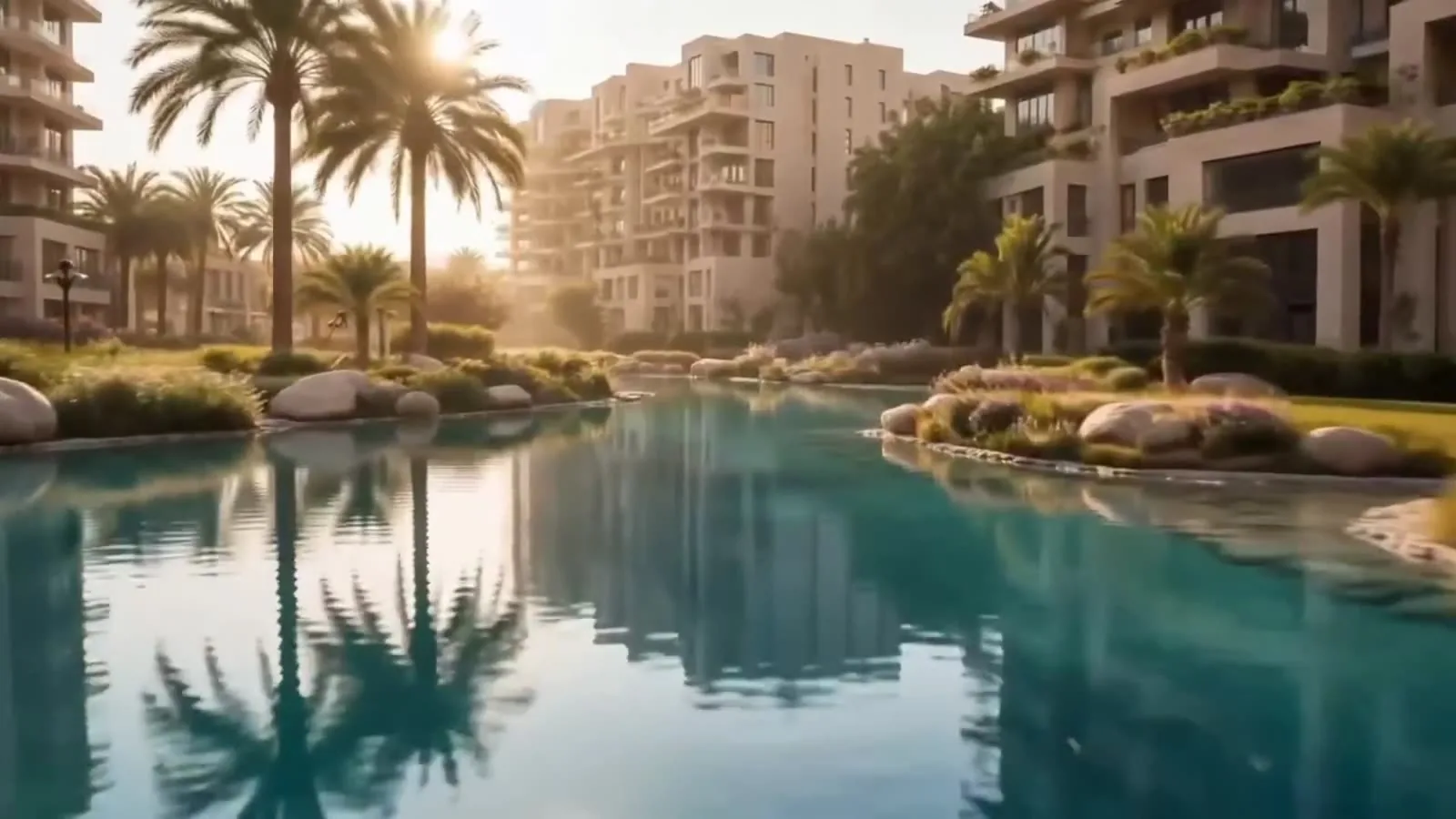 A lake and water feature within Tierra