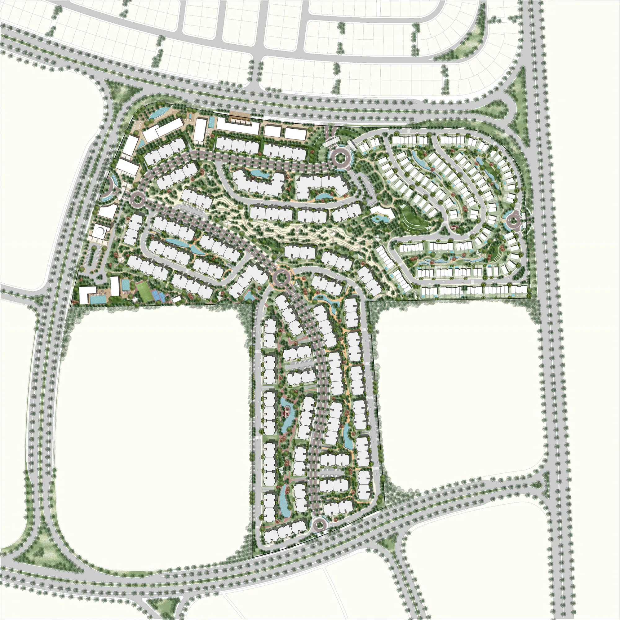 The master plan drawing of Tierra New Cairo